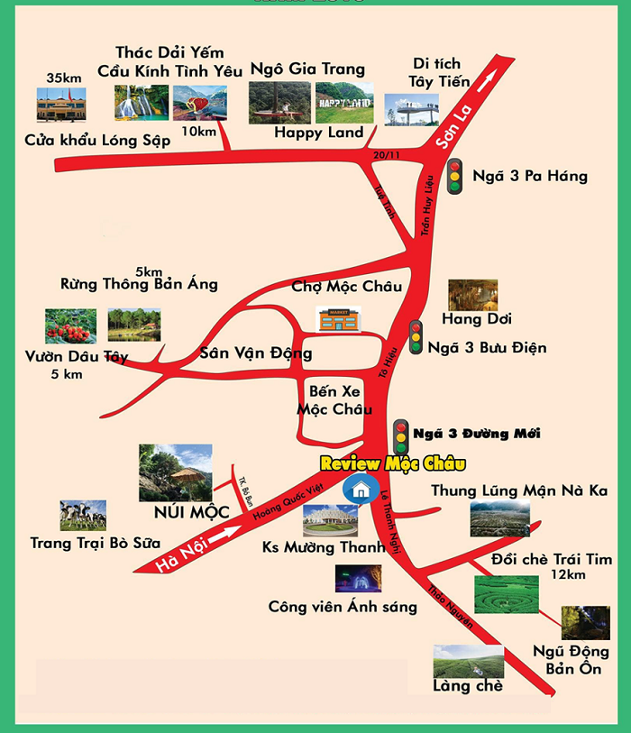 Bản đồ du lịch Mộc Châu