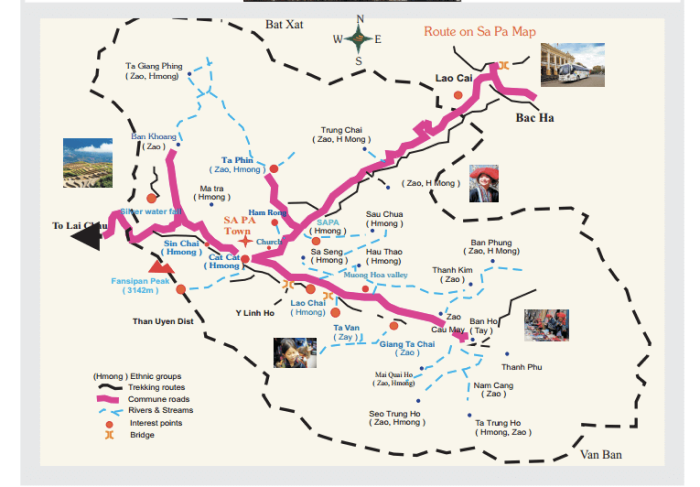Bản đồ du lịch Sapa chuẩn nhất dành cho khách du lịch - Kavo Travel