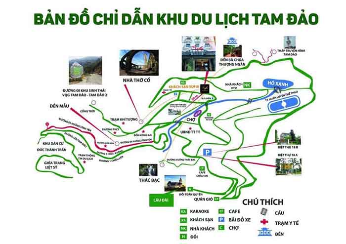 Sự tiện lợi của bản đồ du lịch Tam Đảo.