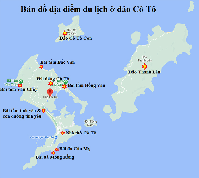 Cô Tô được biết đến là 1 trong 10 hòn đảo đẹp nhất Việt Nam bao gồm đảo Cô Tô, đảo Thanh Lân và đảo Trần