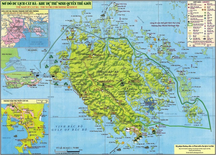 Bản đồ quần đảo Cát Bà đầy đủ nhất