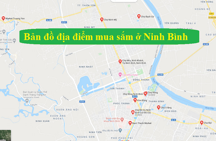 Bản đồ du lịch Tràng An Ninh Bình - Các địa điểm mua sắm