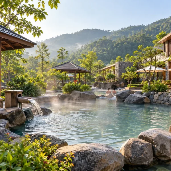 tắm khoáng nóng thanh thủy
